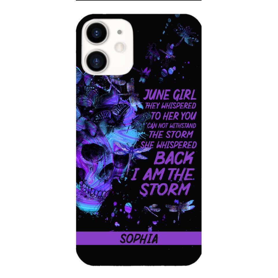 Personalized June  Girl Phone Case Printed 25MAR-HC28