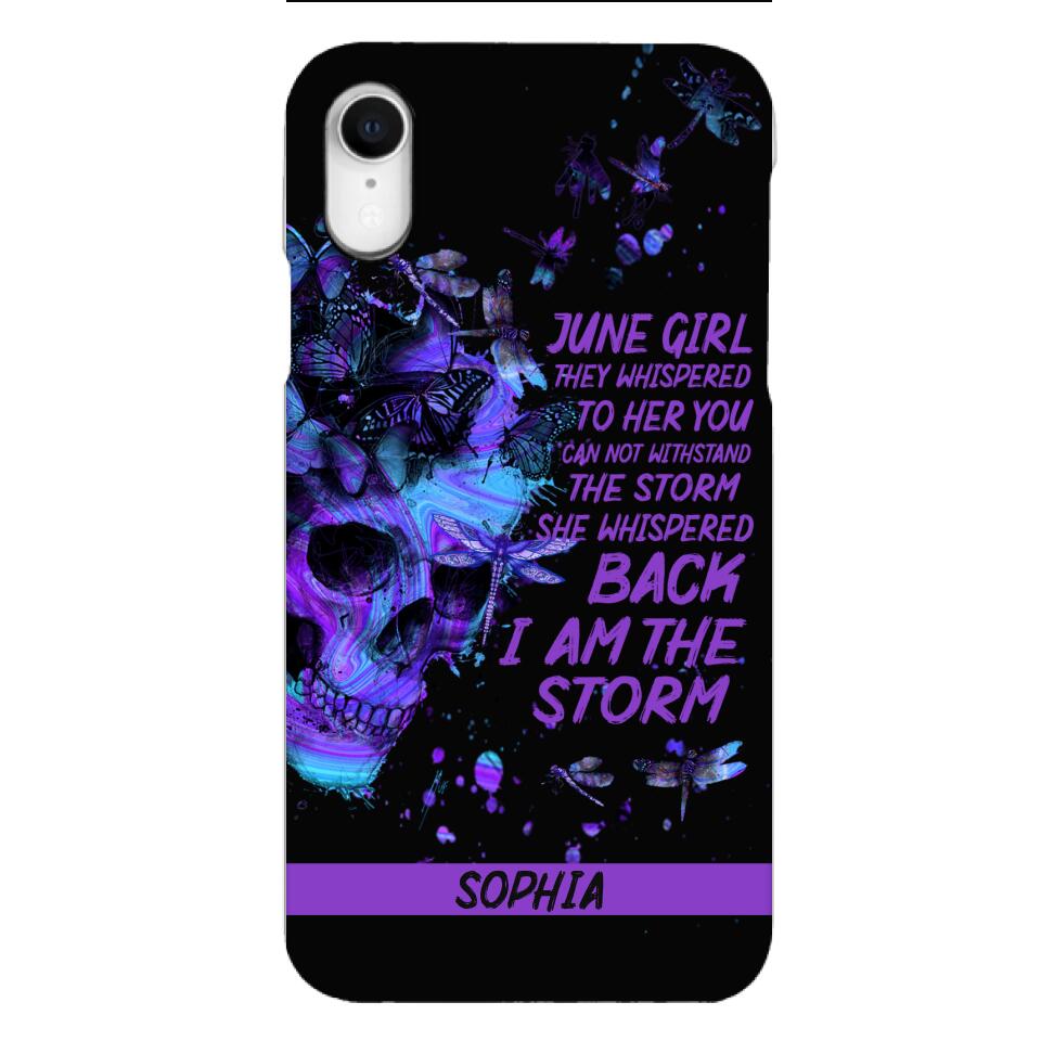Personalized June  Girl Phone Case Printed 25MAR-HC28