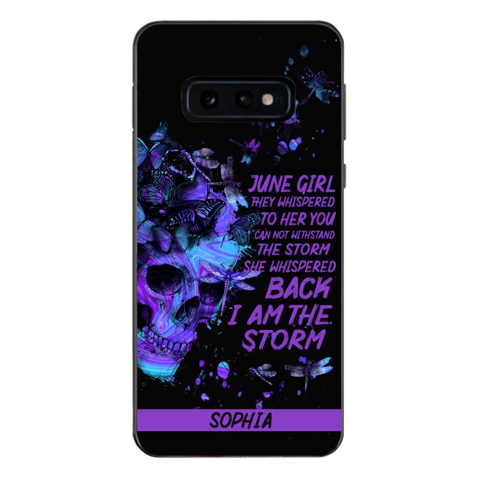 Personalized June  Girl Phone Case Printed 25MAR-HC28