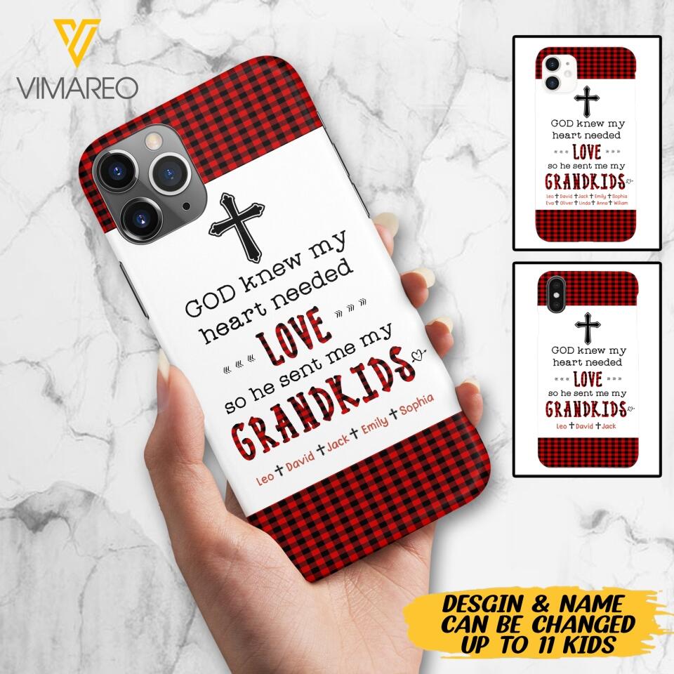 Personalized God Grandkids Phone Case Printed 3N 2803