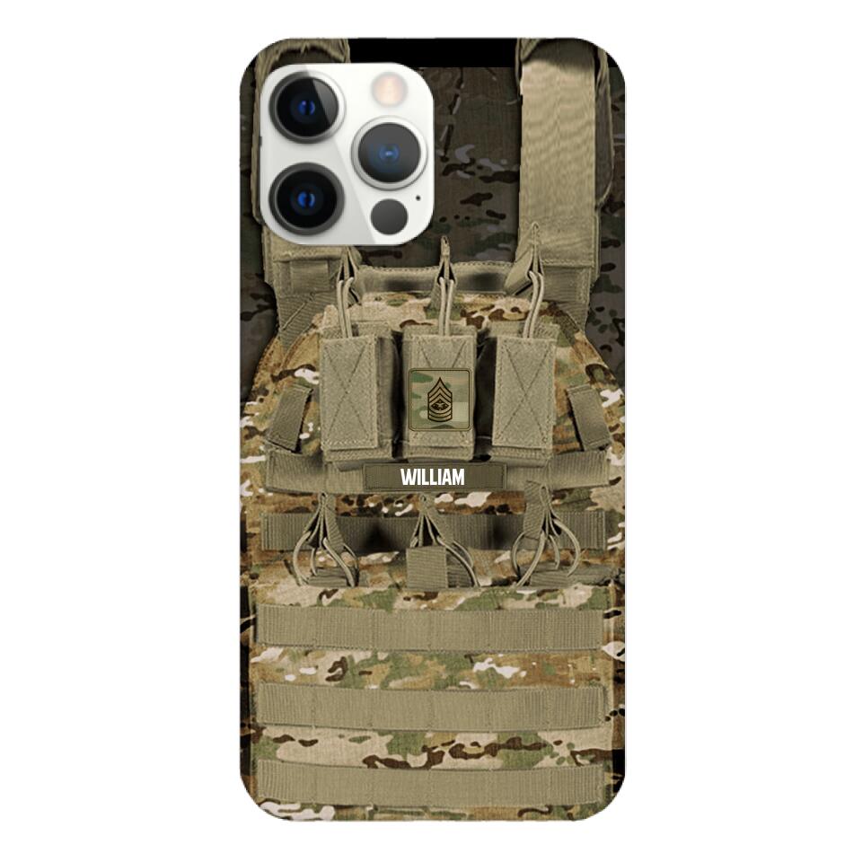 Personalized U.S Soldier Phone Case Printed 25MAR-DT28