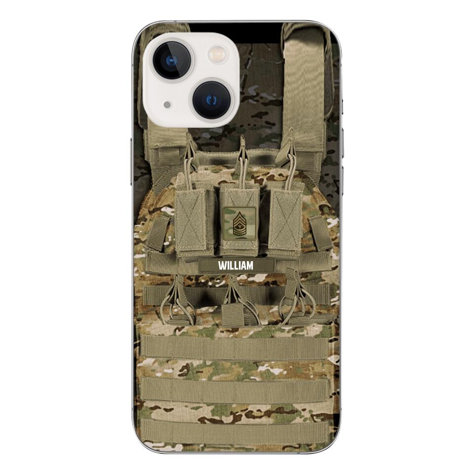 Personalized U.S Soldier Phone Case Printed 25MAR-DT28