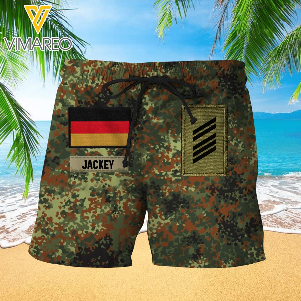PERSONALIZED GERMAN ARMY CAMO SHORTS QTHC2803