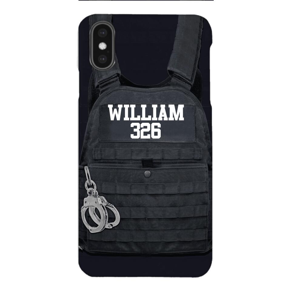 Personalized Thin Blue Line Phone Case Printed 25MAR-LN28