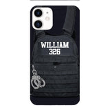 Personalized Thin Blue Line Phone Case Printed 25MAR-LN28