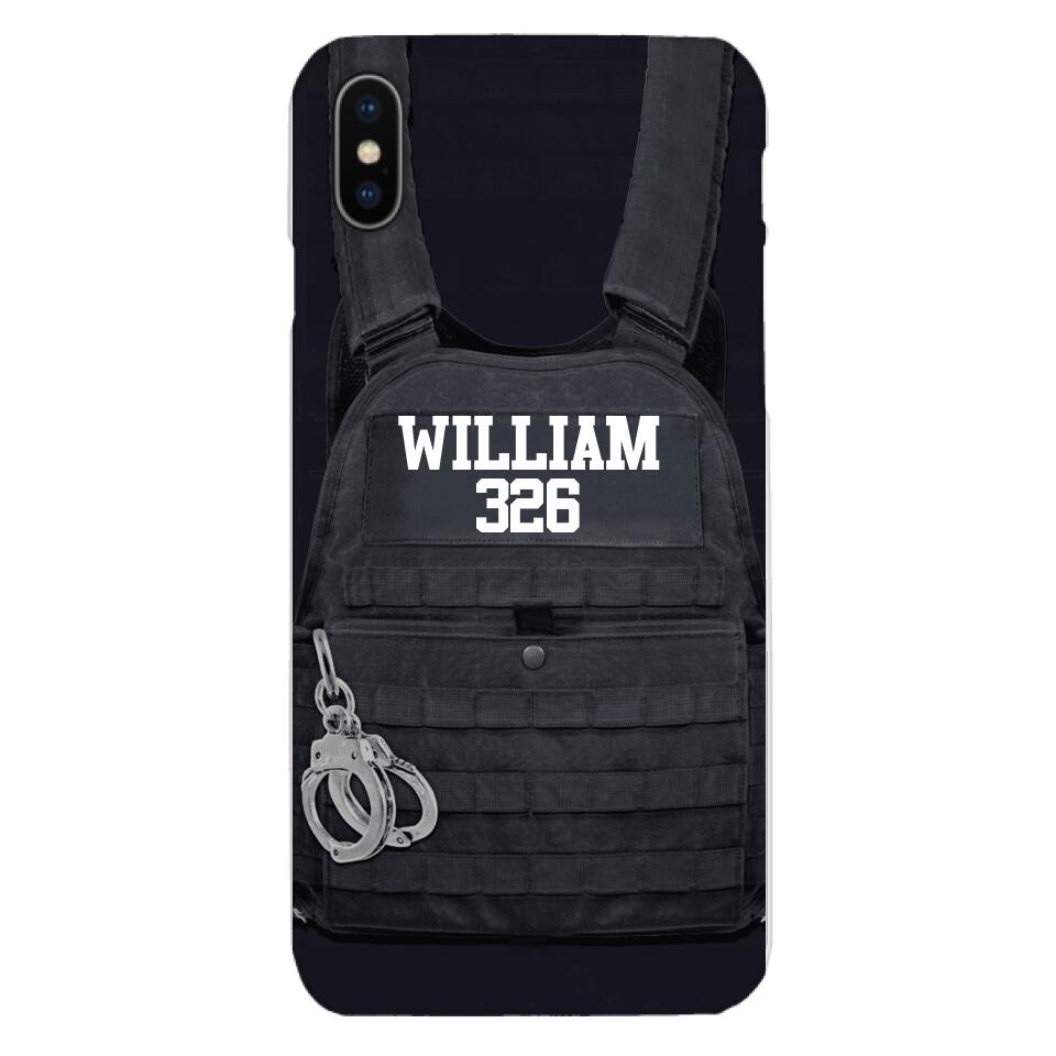 Personalized Thin Blue Line Phone Case Printed 25MAR-LN28