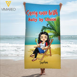 PERSOANLIZED SASSY SINCE BIRTH BEACH TOWEL QTMQ2803