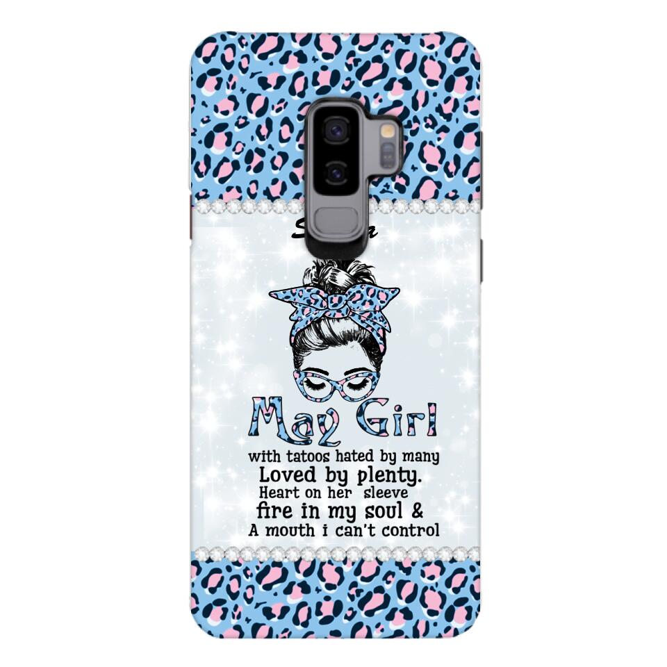 Personalized May Girl With Tatoos Phone Case Printed 25MAR-QH28