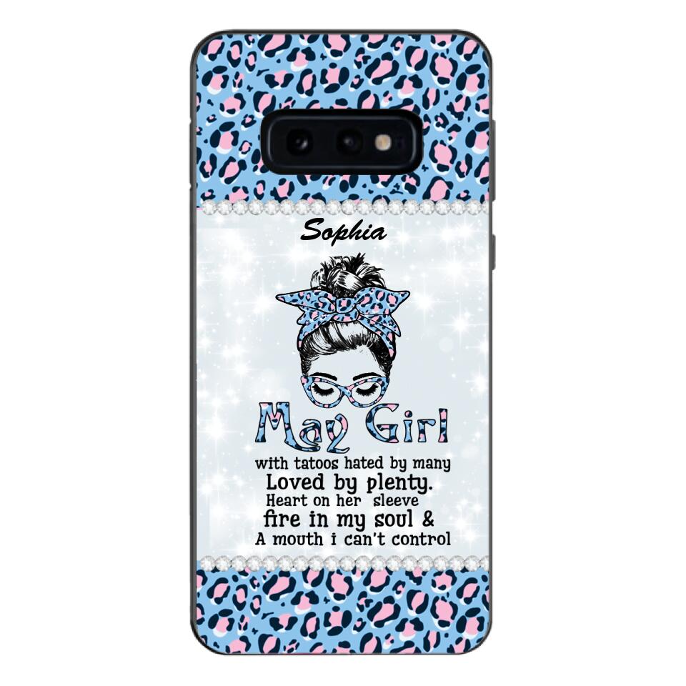 Personalized May Girl With Tatoos Phone Case Printed 25MAR-QH28