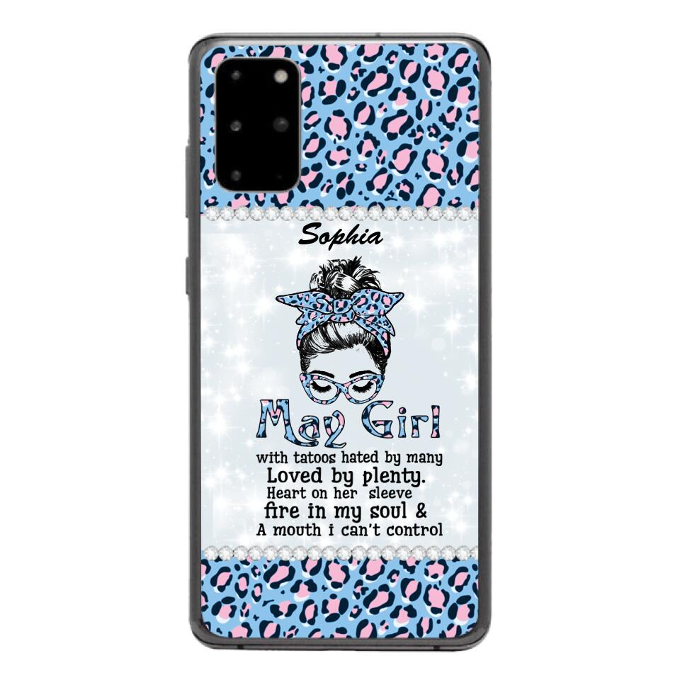 Personalized May Girl With Tatoos Phone Case Printed 25MAR-QH28