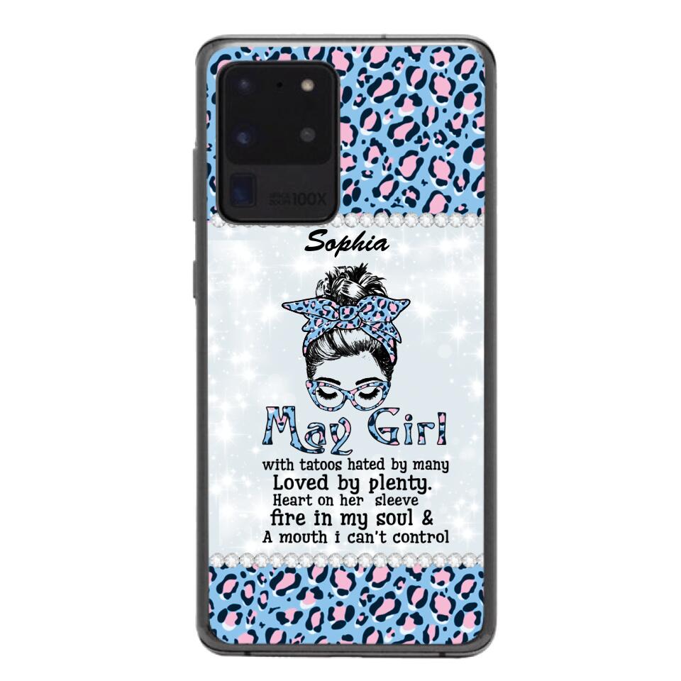 Personalized May Girl With Tatoos Phone Case Printed 25MAR-QH28