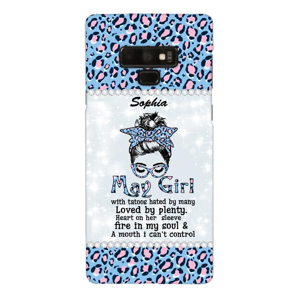 Personalized May Girl With Tatoos Phone Case Printed 25MAR-QH28