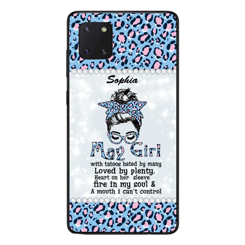 Personalized May Girl With Tatoos Phone Case Printed 25MAR-QH28