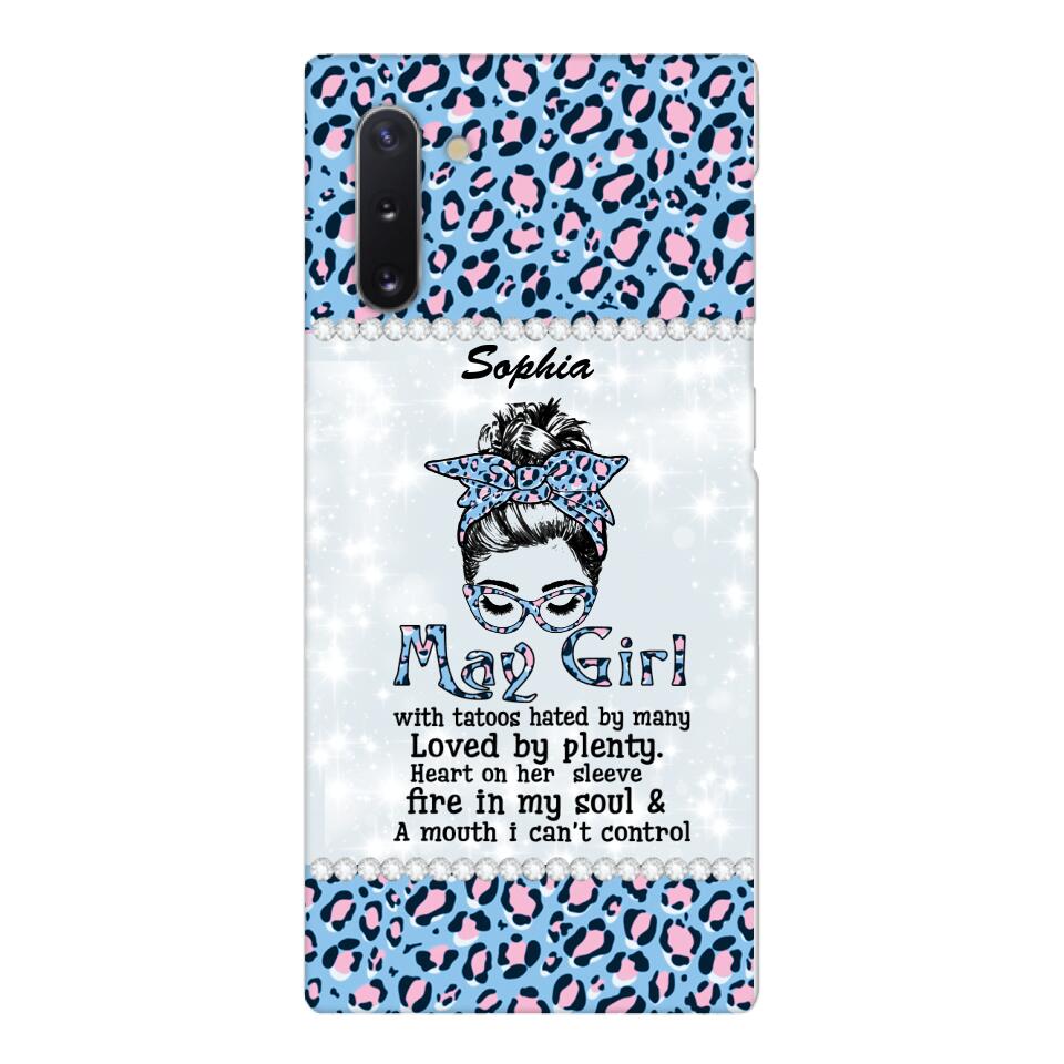 Personalized May Girl With Tatoos Phone Case Printed 25MAR-QH28