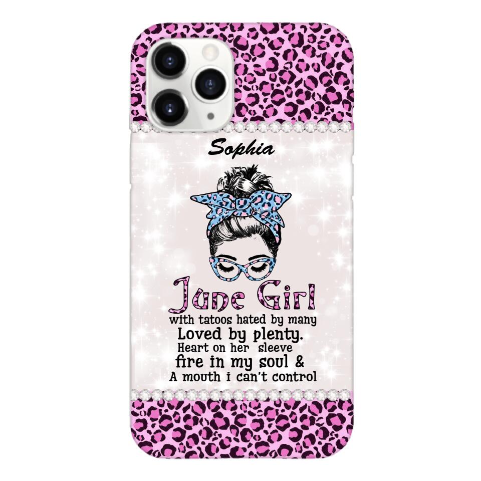 Personalized June Girl With Tatoos Phone Case Printed 25MAR-QH28