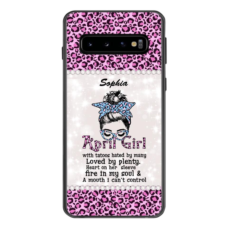 Personalized April Girl With Tatoos Phone Case Printed 25MAR-QH28