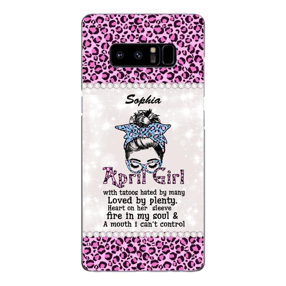 Personalized April Girl With Tatoos Phone Case Printed 25MAR-QH28
