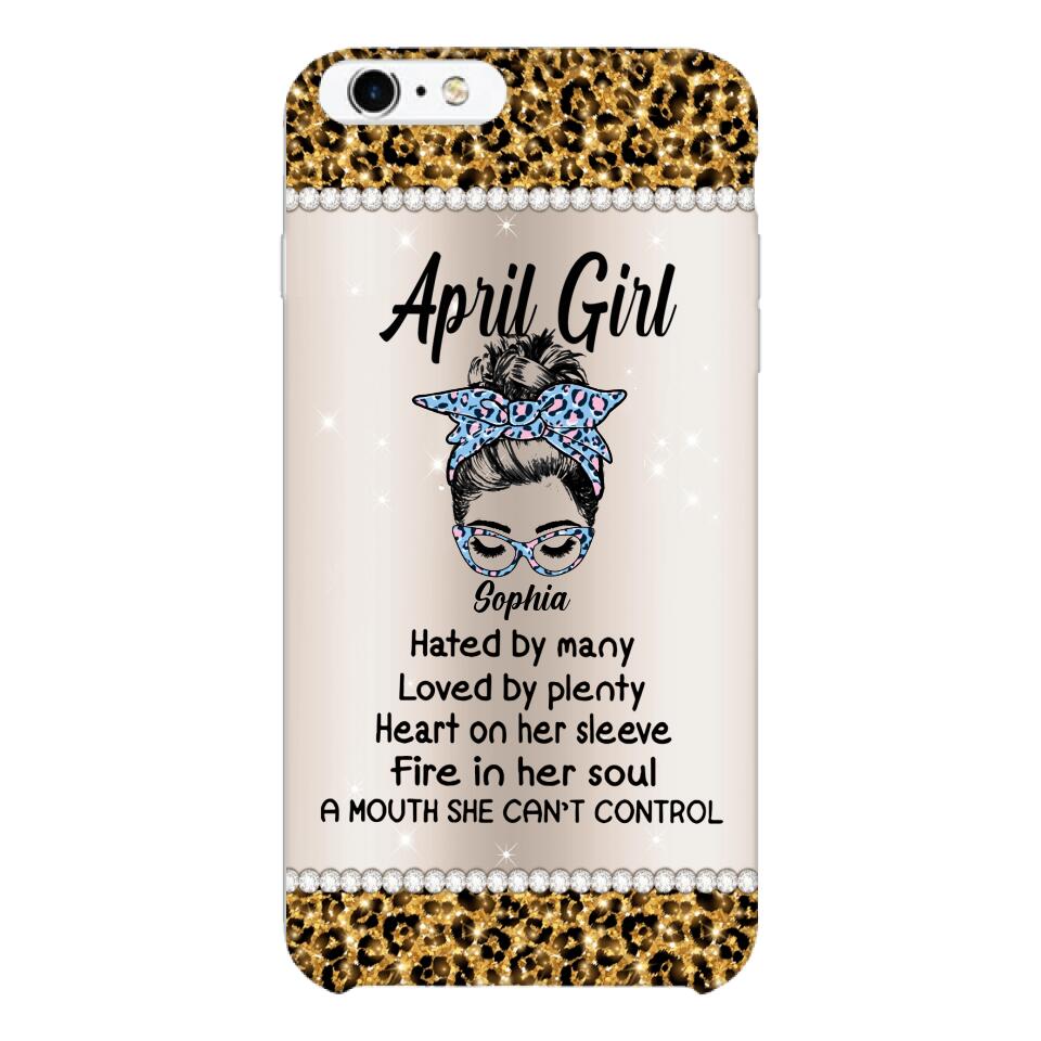 Personalized April Girl With Tatoos Phone Case Printed 25MAR-HQ28