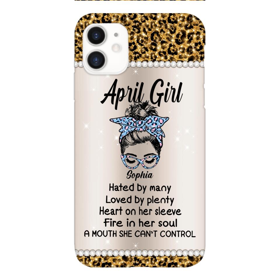 Personalized April Girl With Tatoos Phone Case Printed 25MAR-HQ28