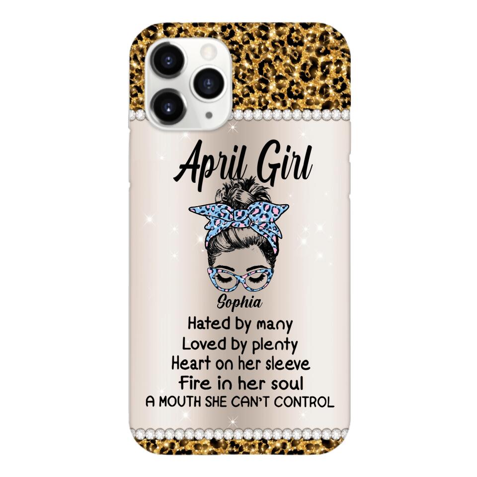 Personalized April Girl With Tatoos Phone Case Printed 25MAR-HQ28