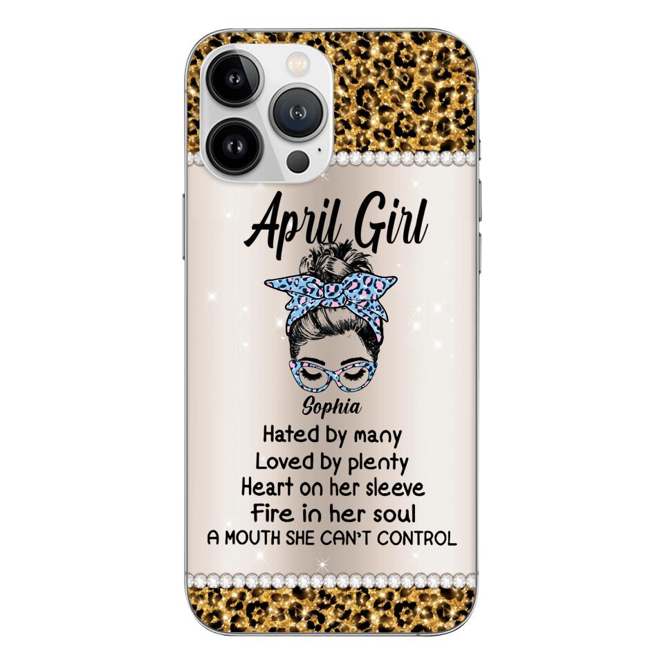 Personalized April Girl With Tatoos Phone Case Printed 25MAR-HQ28