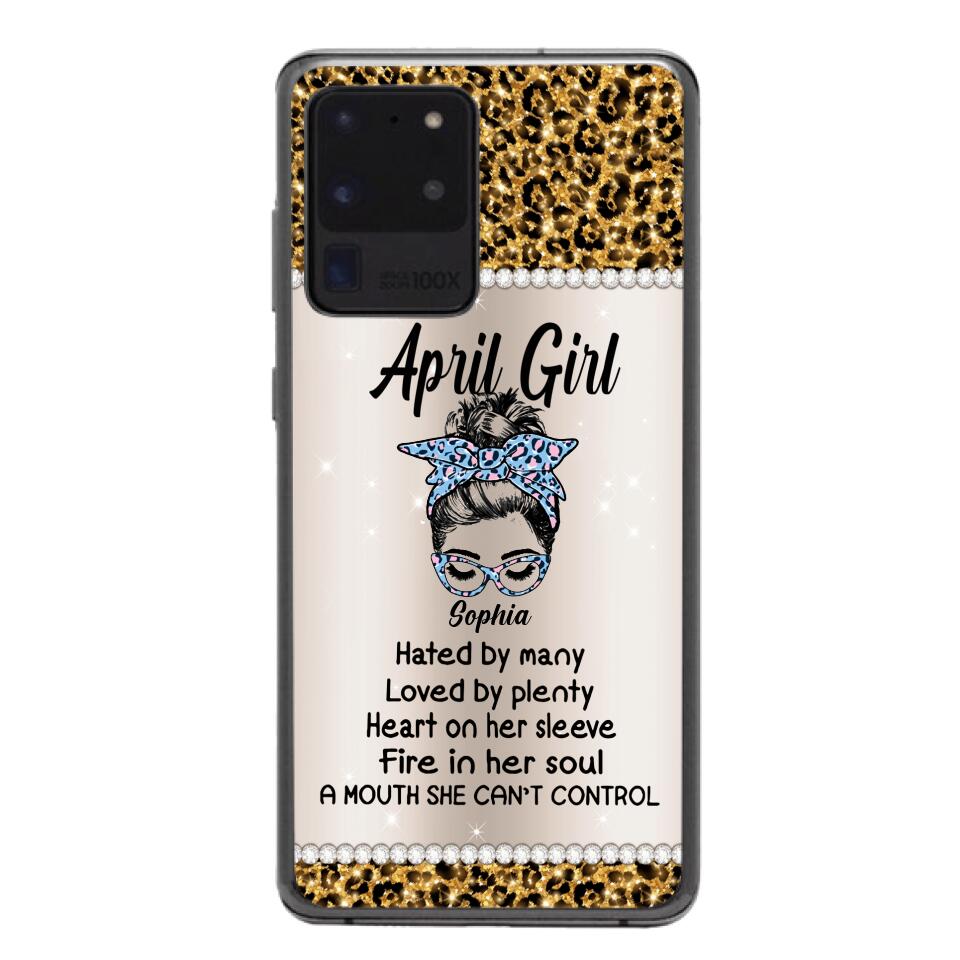 Personalized April Girl With Tatoos Phone Case Printed 25MAR-HQ28