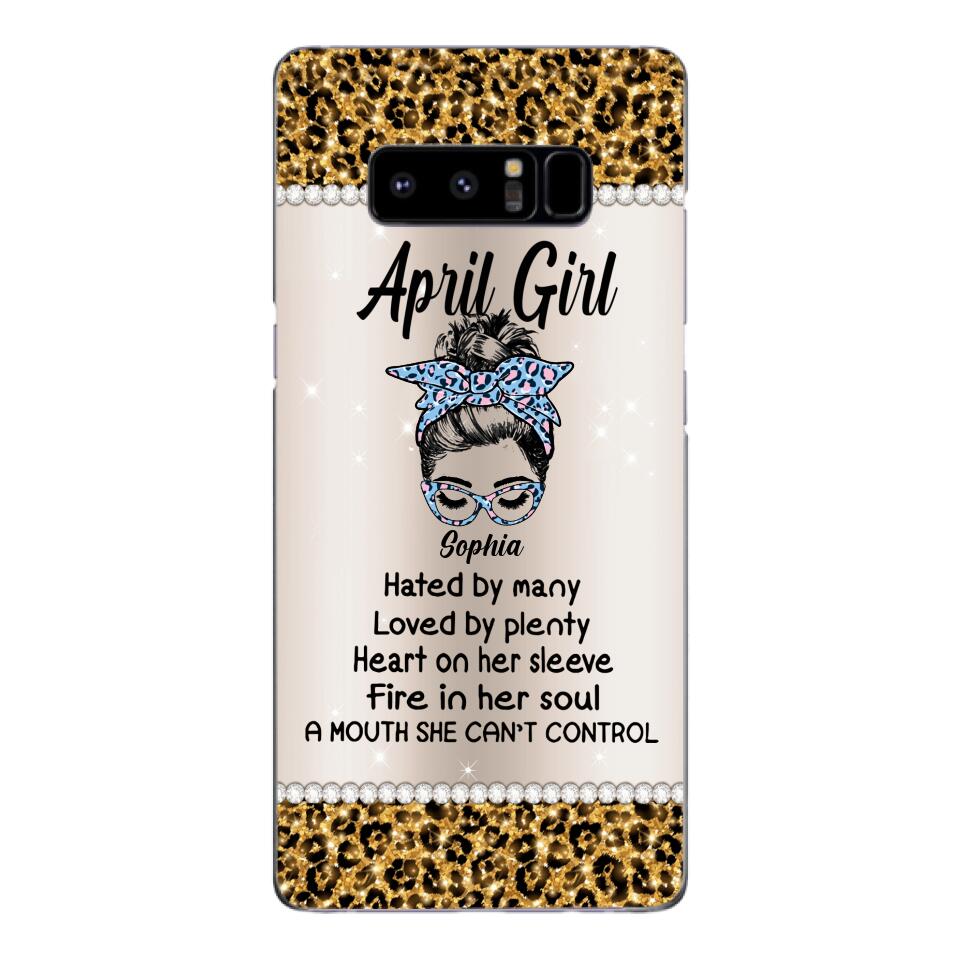 Personalized April Girl With Tatoos Phone Case Printed 25MAR-HQ28