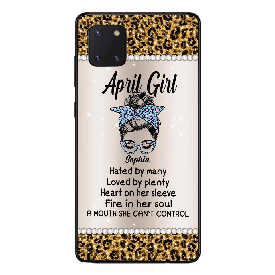 Personalized April Girl With Tatoos Phone Case Printed 25MAR-HQ28