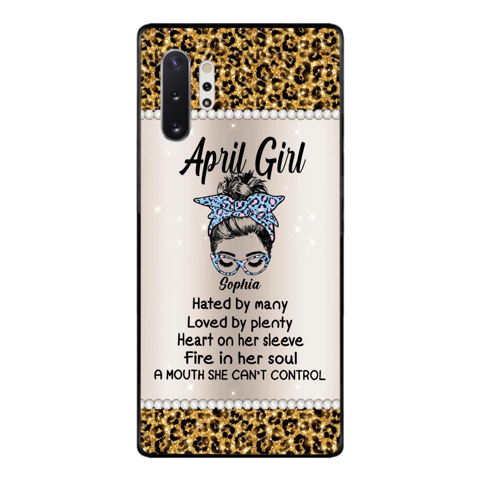 Personalized April Girl With Tatoos Phone Case Printed 25MAR-HQ28
