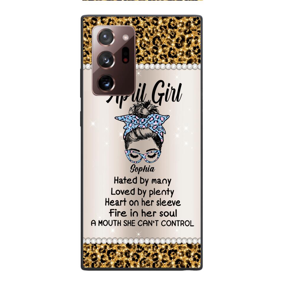 Personalized April Girl With Tatoos Phone Case Printed 25MAR-HQ28