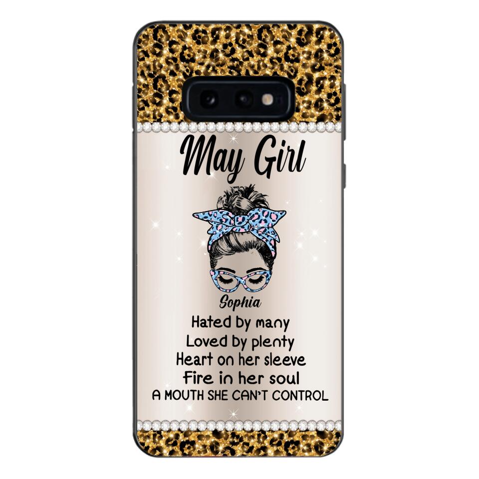 Personalized May Girl With Tatoos Phone Case Printed 25MAR-HQ28
