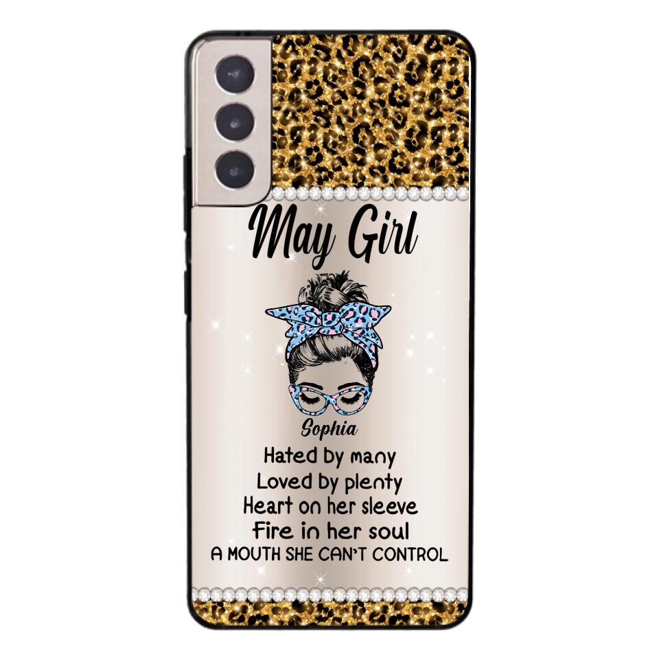 Personalized May Girl With Tatoos Phone Case Printed 25MAR-HQ28