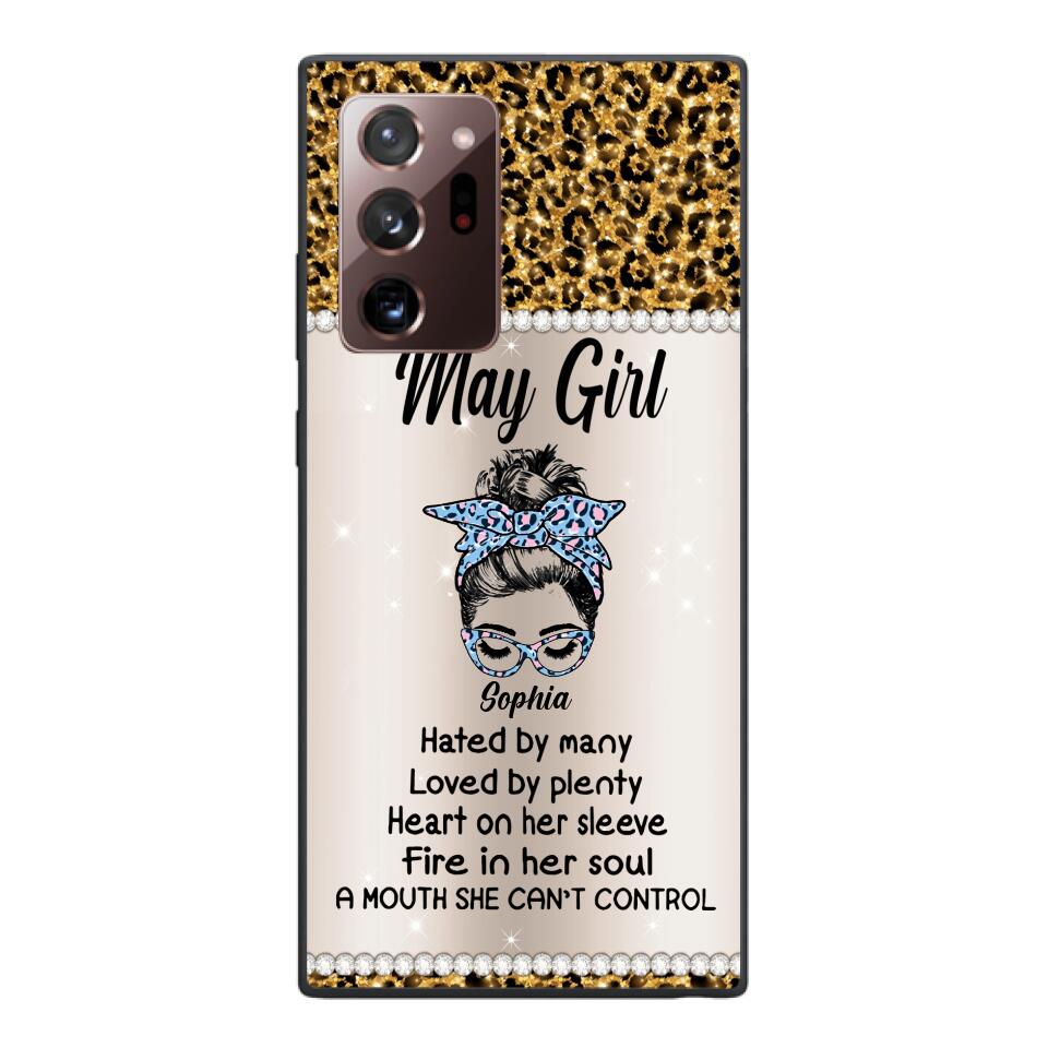 Personalized May Girl With Tatoos Phone Case Printed 25MAR-HQ28