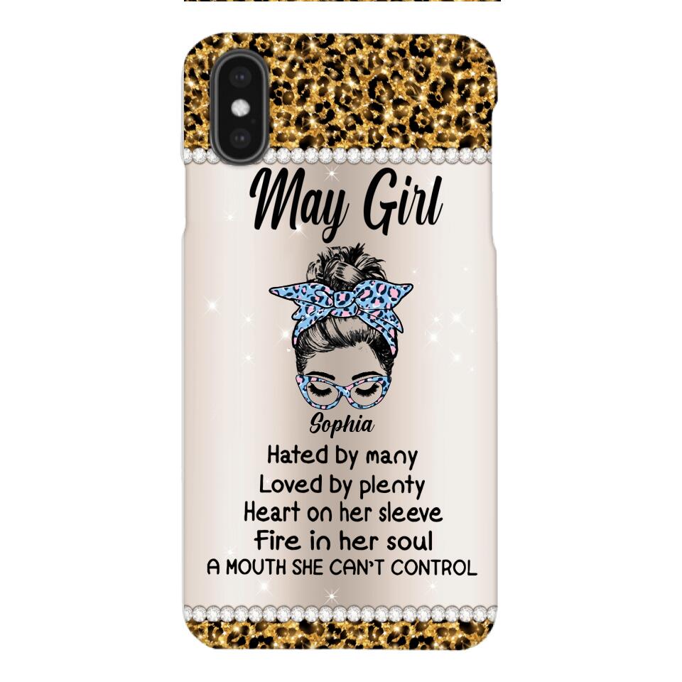 Personalized May Girl With Tatoos Phone Case Printed 25MAR-HQ28