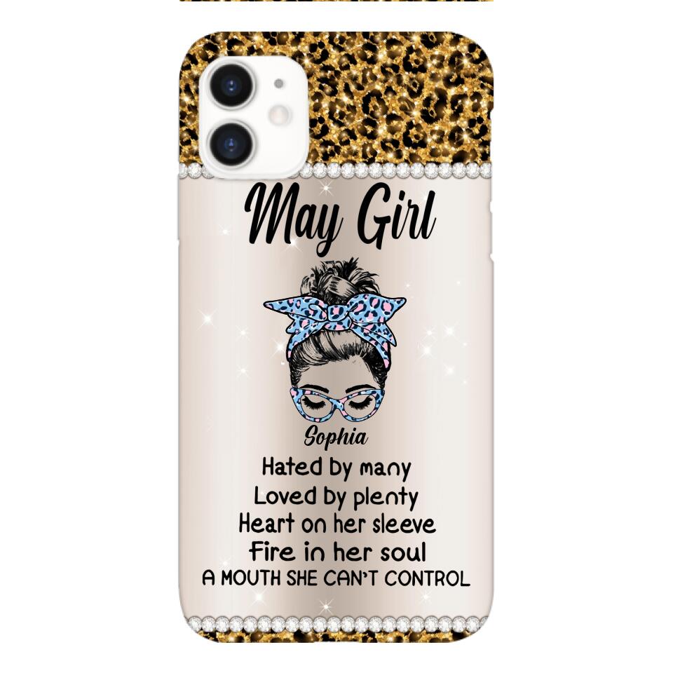 Personalized May Girl With Tatoos Phone Case Printed 25MAR-HQ28