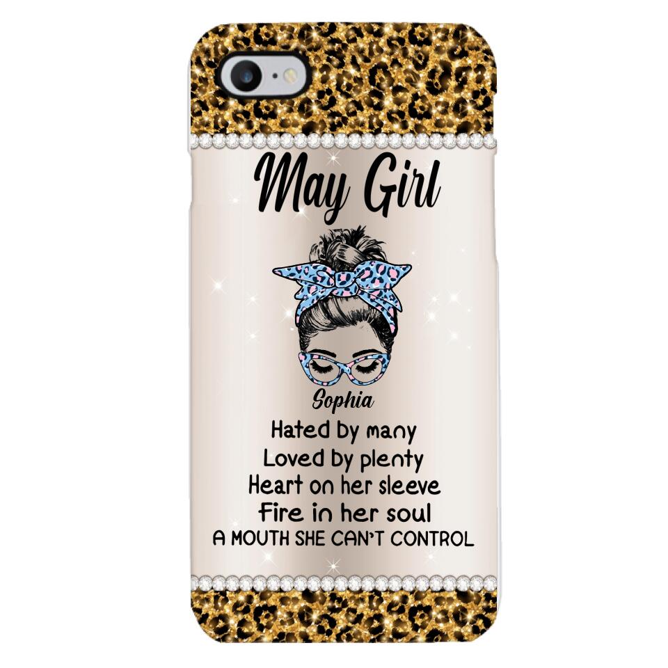 Personalized May Girl With Tatoos Phone Case Printed 25MAR-HQ28