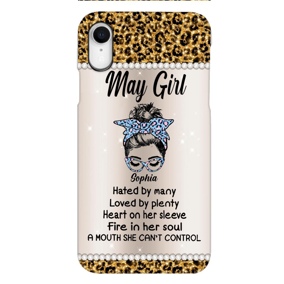 Personalized May Girl With Tatoos Phone Case Printed 25MAR-HQ28