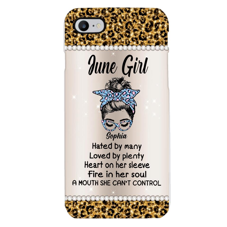 Personalized June Girl With Tatoos Phone Case Printed 25MAR-HQ28