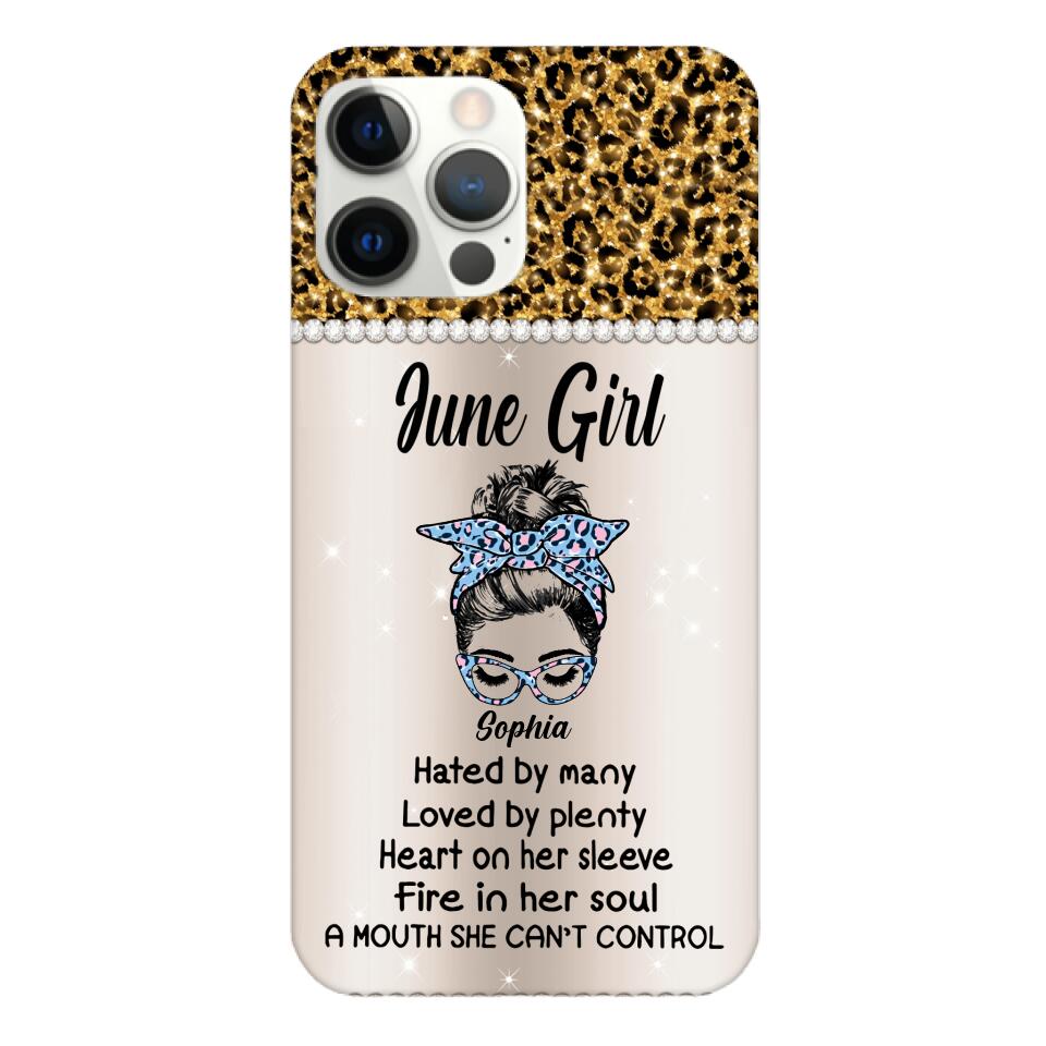 Personalized June Girl With Tatoos Phone Case Printed 25MAR-HQ28