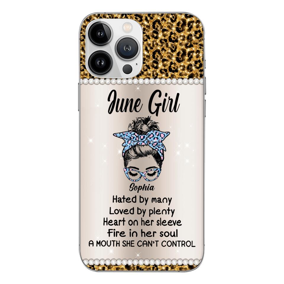 Personalized June Girl With Tatoos Phone Case Printed 25MAR-HQ28