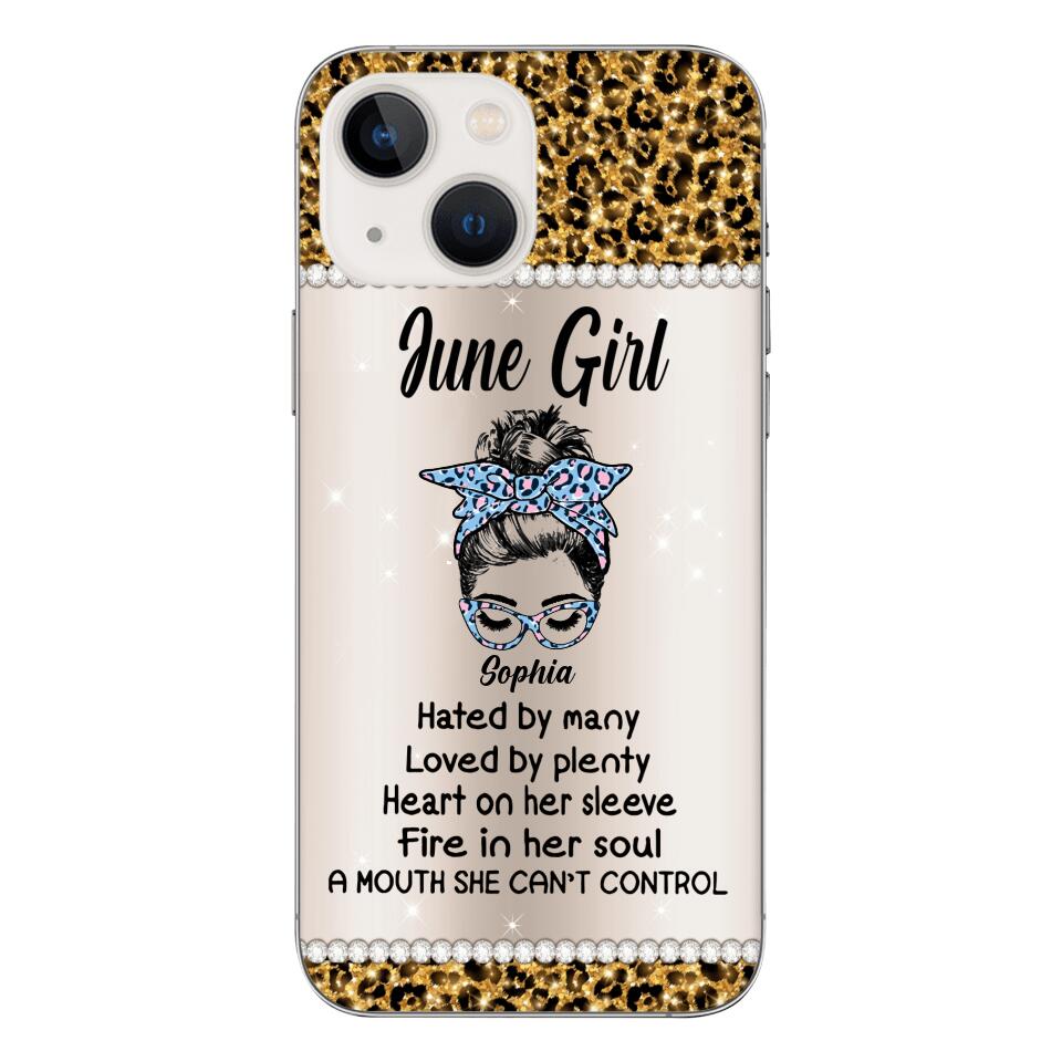 Personalized June Girl With Tatoos Phone Case Printed 25MAR-HQ28