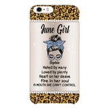 Personalized June Girl With Tatoos Phone Case Printed 25MAR-HQ28