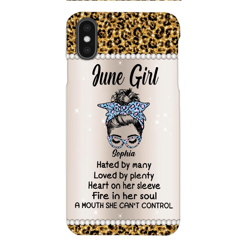 Personalized June Girl With Tatoos Phone Case Printed 25MAR-HQ28