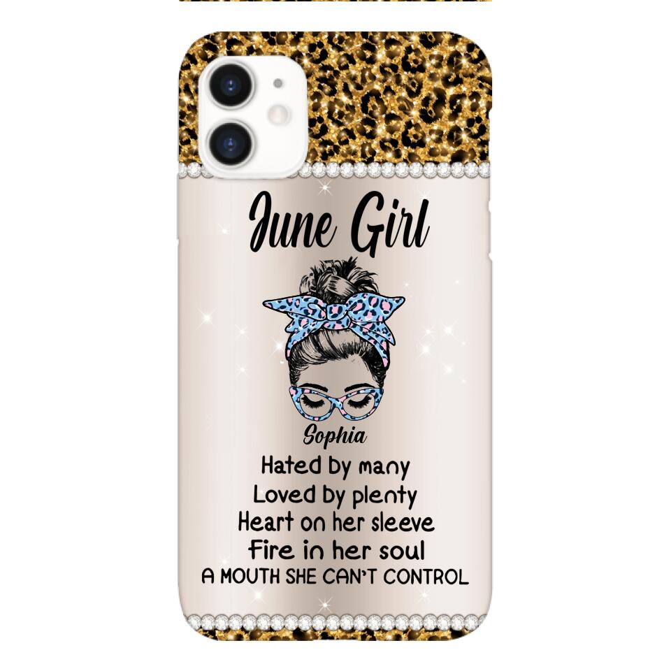 Personalized June Girl With Tatoos Phone Case Printed 25MAR-HQ28