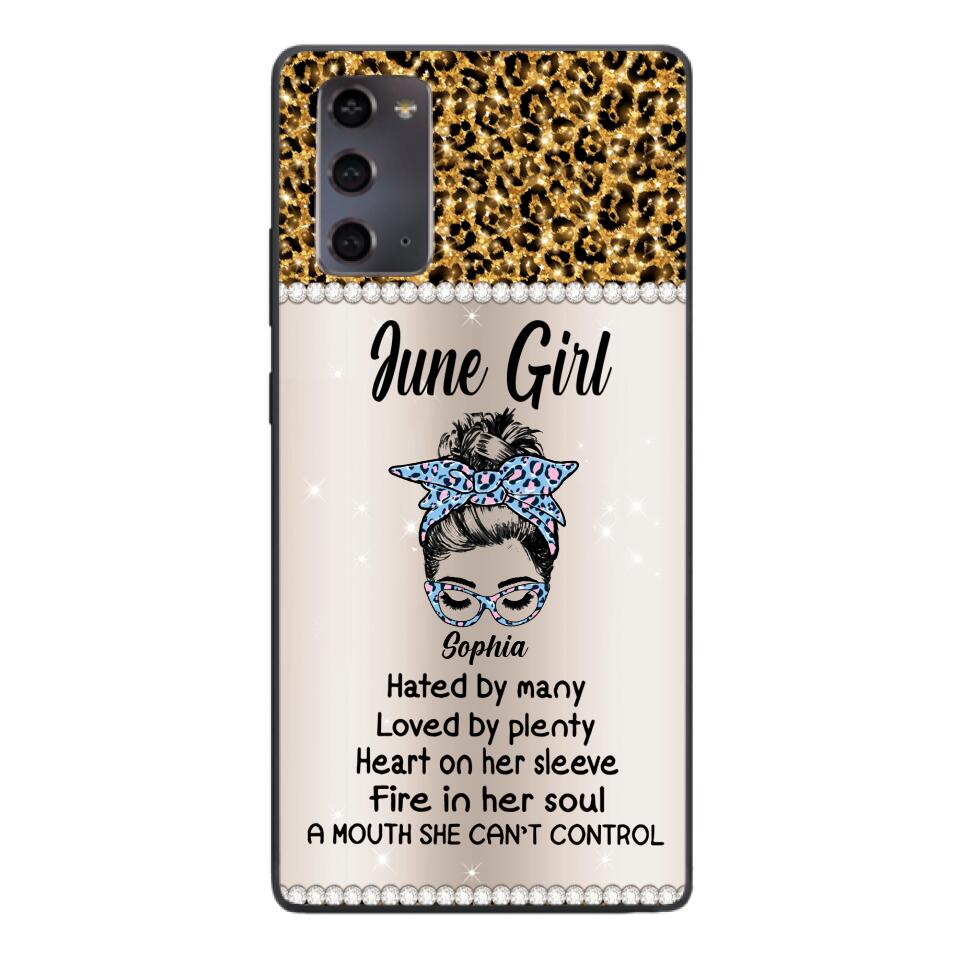 Personalized June Girl With Tatoos Phone Case Printed 25MAR-HQ28