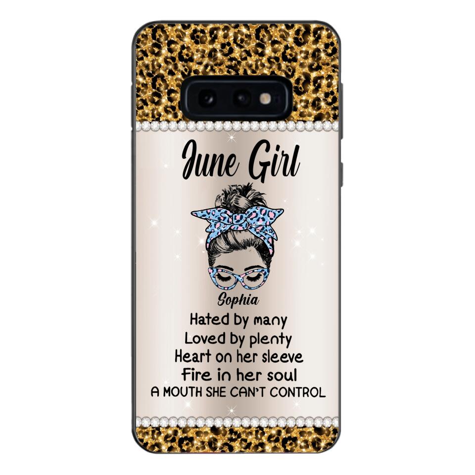 Personalized June Girl With Tatoos Phone Case Printed 25MAR-HQ28