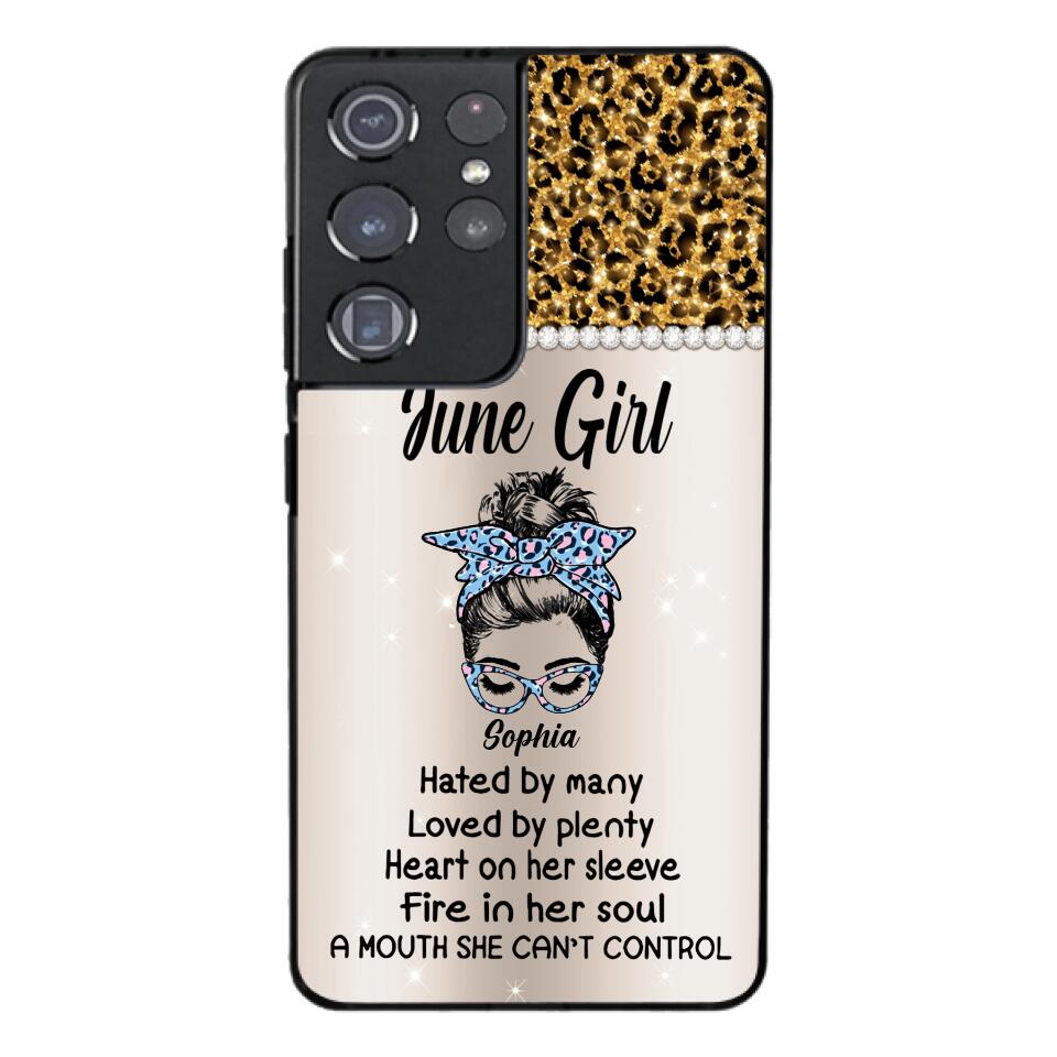 Personalized June Girl With Tatoos Phone Case Printed 25MAR-HQ28