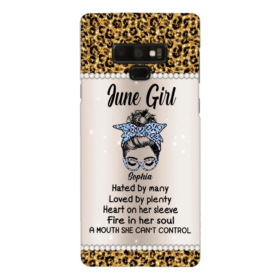 Personalized June Girl With Tatoos Phone Case Printed 25MAR-HQ28