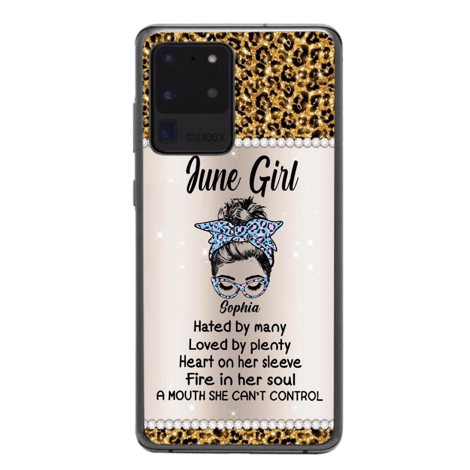 Personalized June Girl With Tatoos Phone Case Printed 25MAR-HQ28