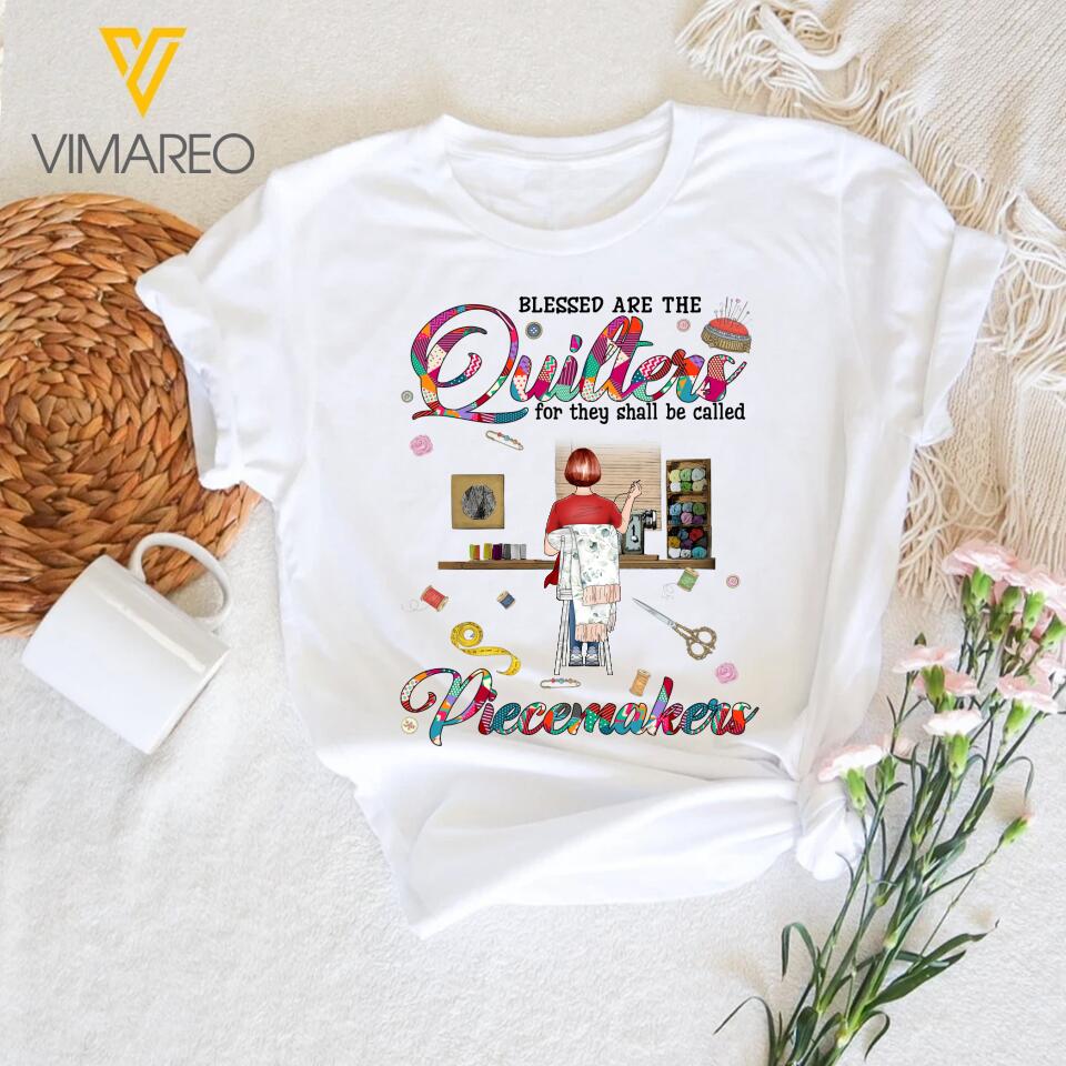 Personalized Blessed Are The Quilters For They Tshirt QTDT2803